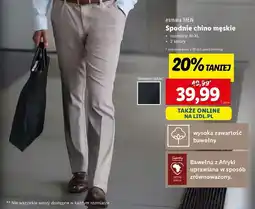 Lidl Spodnie męskie chino Esmara Livergy oferta