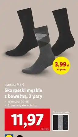 Lidl Skarpety męskie 39-46 Esmara Livergy oferta