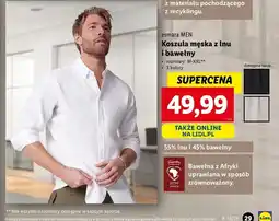 Lidl Koszula męska z lnu i bawełny m-2xl Esmara oferta