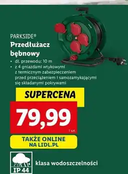 Lidl Przedłużacz bębnowy 10 m Parkside oferta