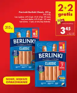 Biedronka Parówki Berlinki Classic oferta