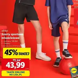 Lidl Szorty młodzieżowe 128-164 cm Adidas oferta