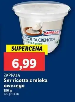 Lidl Ser ricotta z mleka owczego Zappala oferta