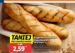 Lidl Bagietka z masłem czosnkowym oferta