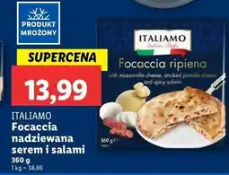 Lidl Focaccia mozzarella provola i salami Italiamo oferta