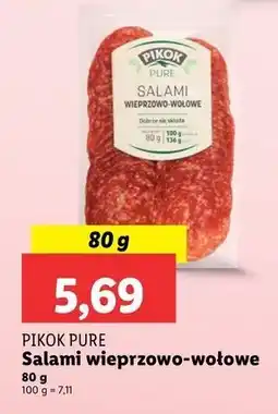 Lidl Salami wieprzowo-wołowe Pikok Pure oferta