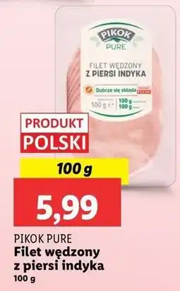 Lidl Filet wędzony z piersi indyka Pikok Pure oferta