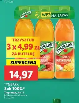 Lidl Sok jabłkowy 2 szt + multiwitamina Tymbark oferta