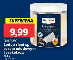 Lidl Lody z ricottą sosem miodowym i czekoladą Italiamo oferta