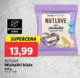 Lidl Cukierki michałki białe Allnutrition Nutlove oferta