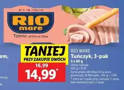 Lidl Tuńczyk w oliwie z oliwek Rio Mare oferta