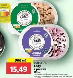 Lidl Lody z polewą truskawkową Bon Gelati oferta