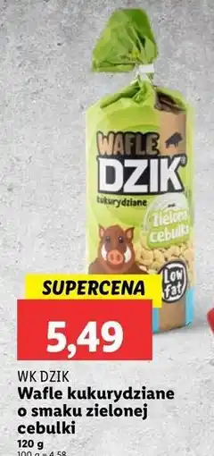 Lidl Wafle kukurydziane zielona cebulka Wk Dzik oferta