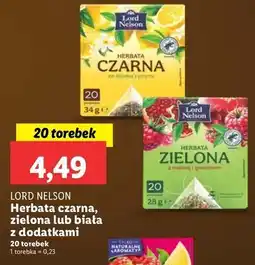 Lidl Herbata zielona z maliną i granatem Lord Nelson oferta