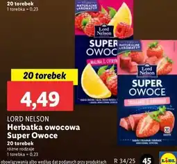 Lidl Herbatka na zimno truskawka rabarbar Lord Nelson oferta