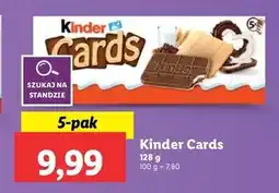 Lidl Herbatniki czekoladowe Kinder Cards oferta