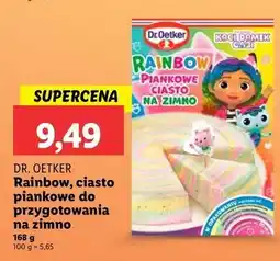 Lidl Piankowe ciasto na zimno rainbow Dr. Oetker oferta