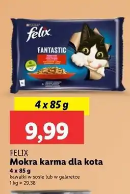 Lidl Karma dla kota wołowina i kurczak Purina Felix Fantastic oferta