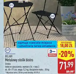 ALDI Metalowy stolik bistro oferta