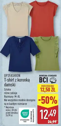 ALDI T-shirt z koronką damski oferta