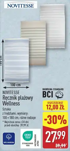 ALDI Ręcznik plażowy Wellness oferta