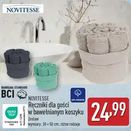 ALDI Ręczniki dla gości w bawełnianym koszyku oferta