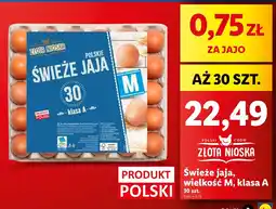 Lidl Jajka świeże wielkość M klasa A, 30 szt. Złota Nioska oferta