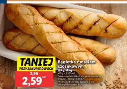 Lidl Bagietka z masłem czosnkowym Lidl oferta
