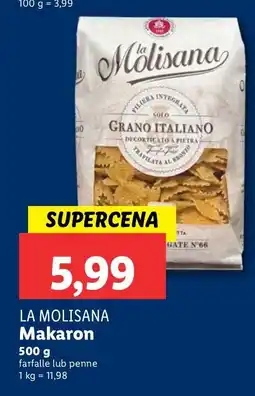 Lidl Makaron farfalle, penne La Molisana oferta