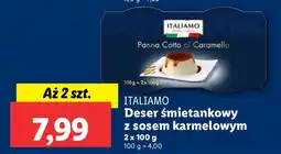 Lidl Deser śmietankowy z sosem karmelowym Italiamo oferta