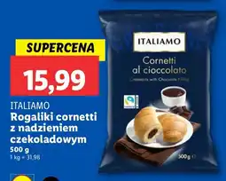 Lidl Rogaliki cornetti z nadzieniem czekoladowym Italiamo oferta