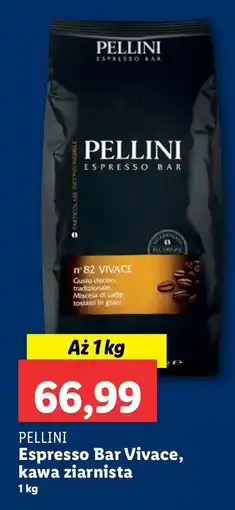Lidl Kawa Espresso Bar Vivace ziarnista Pellini oferta
