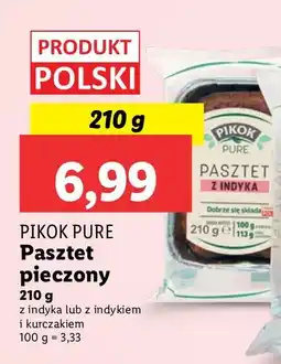 Lidl Pasztet pieczony z indyka Pikok Pure oferta