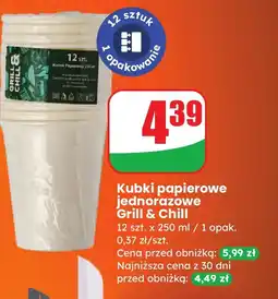 Dino Kubki papierowe jednorazowe 12 szt. Grill & Chill oferta
