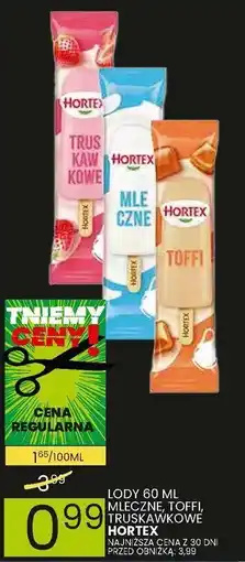 Wafelek Lody klasyczne ml. toffi, truskawkowe Hortex oferta