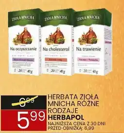 Wafelek Herbata zioła mnicha różne rodzaje Herbapal oferta