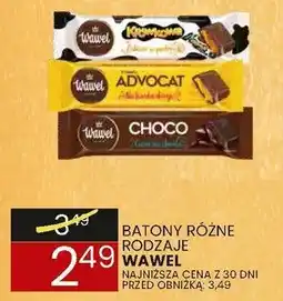 Wafelek Batony różne rodzaje Wawel oferta