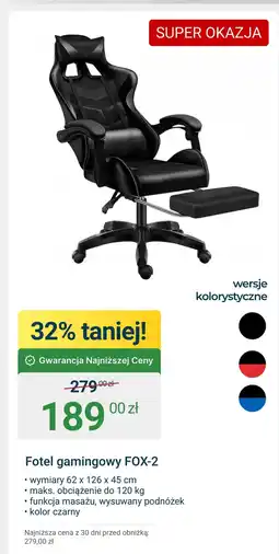 ERLI Fotel gamingowy Fox oferta
