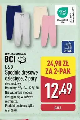 ALDI Spodnie dresowe L & D oferta