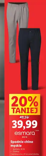 Lidl Spodnie męskie Esmara oferta