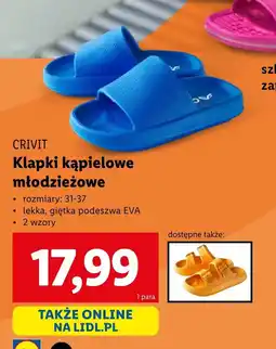 Lidl Klapki Crivit oferta