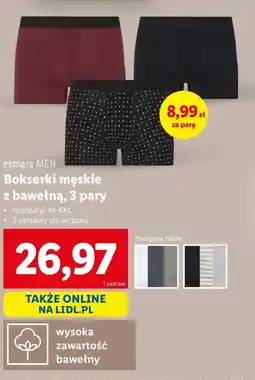 Lidl Bokserki męskie Esmara oferta