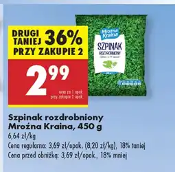Biedronka Szpinak Mroźna Kraina oferta