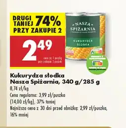 Biedronka Kukurydza Nasza Spiżarnia oferta