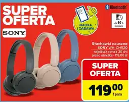 Carrefour Słuchawki bluetooth Sony oferta