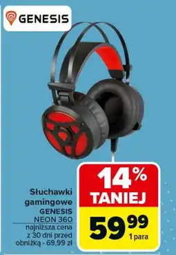 Carrefour Słuchawki Genesis oferta