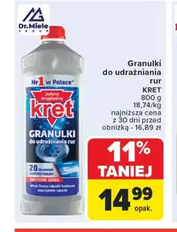 Carrefour Granulki do udrażniania rur Kret oferta
