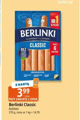 E.Leclerc Parówki Berlinki oferta