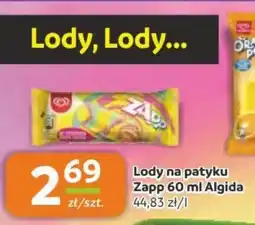 Gama Lody na patyku Zapp Algida oferta
