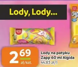 Gama Lody na patyku Zapp Algida oferta